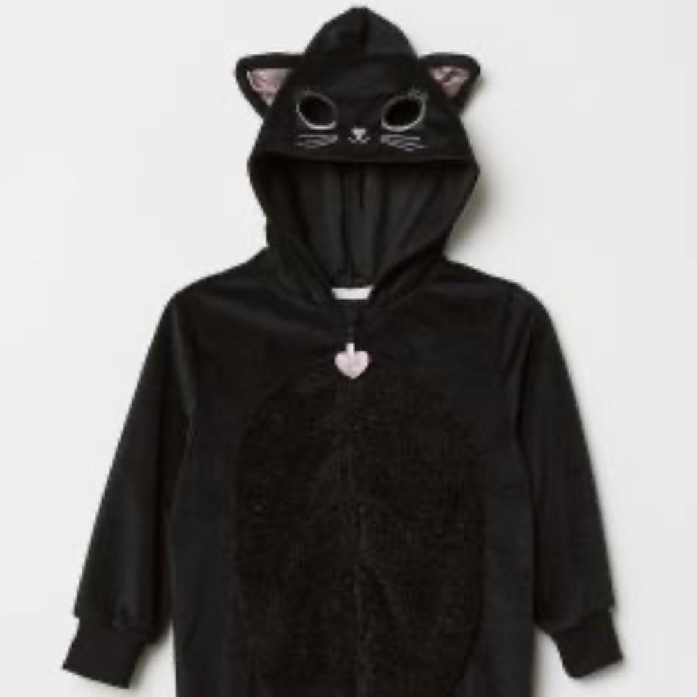 Black Cat Kids Costume/Onesie from H&M